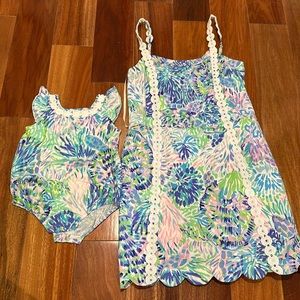 Lilly Pulitzer, mommy and me outfit set, size 6 & 12-18 months